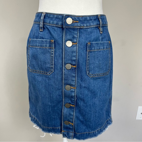 LOFT OUTLET BUTTON UP DENIM SKIRT SIZE 2 PETITE - Picture 6 of 12